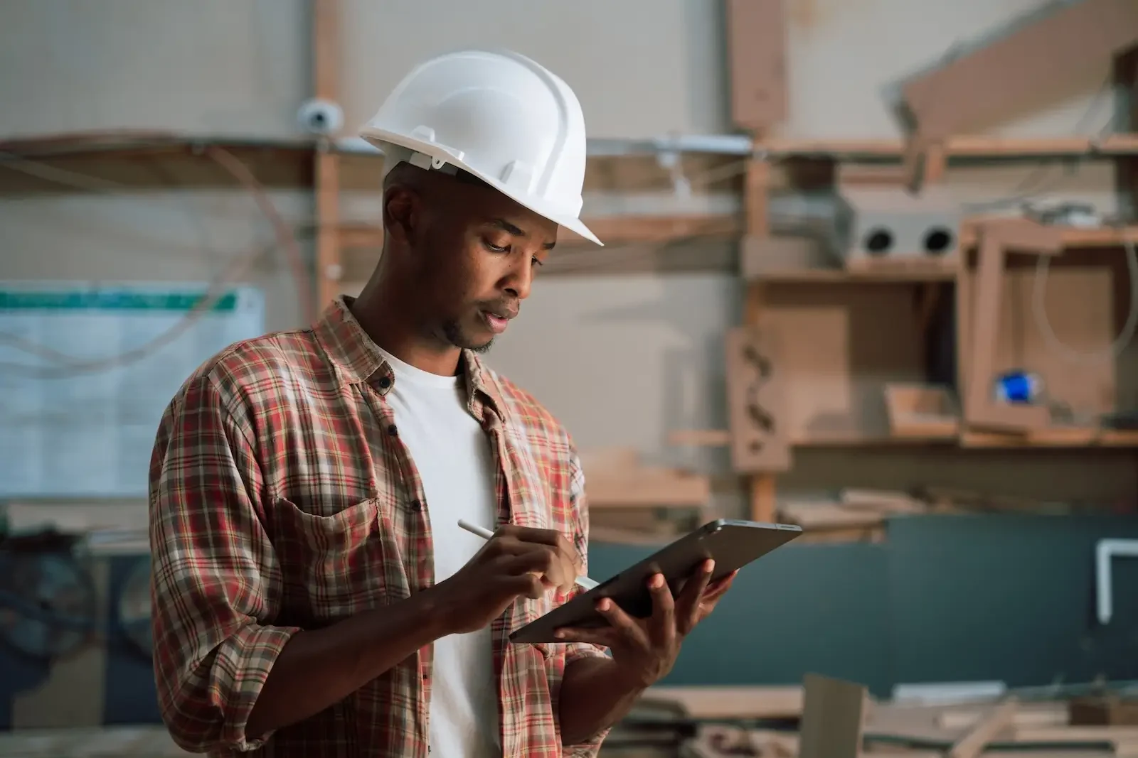 Small business owner creating safety meeting topic for employee safety.