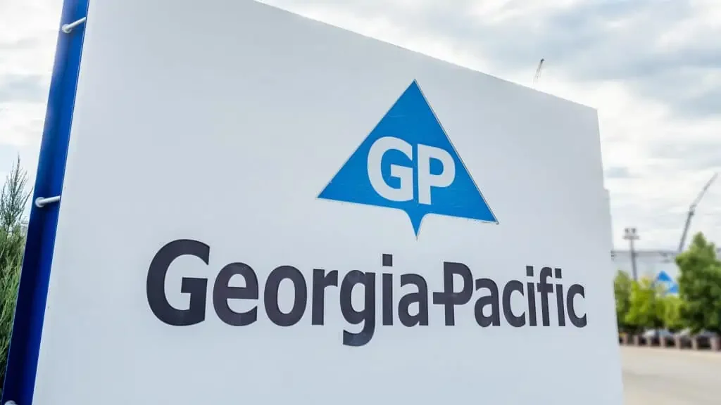 Georgia Pacific GP sign at location requiring ISN certification